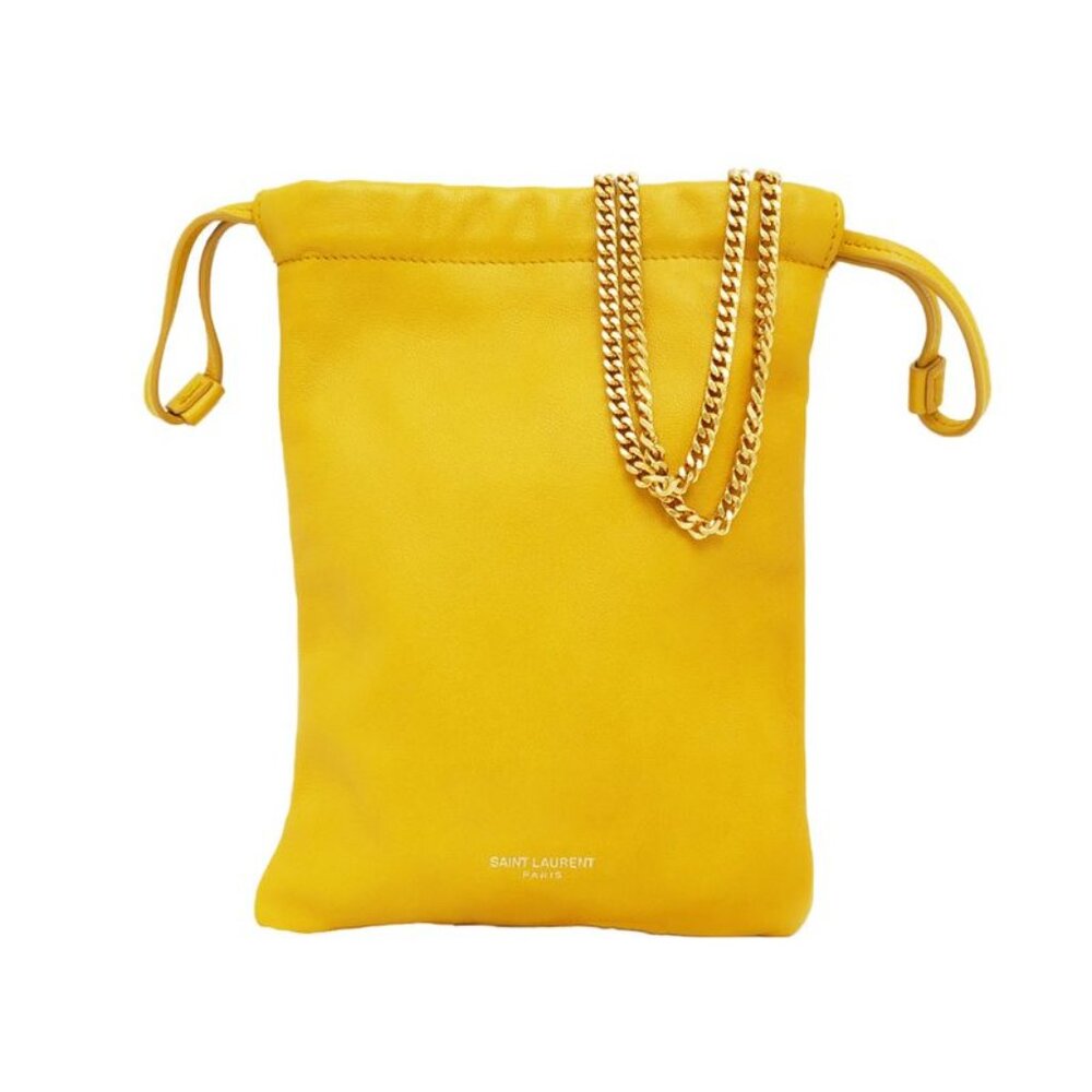 Saint Laurent Drawstring Mini Chain Shoulder Bag … - image 1